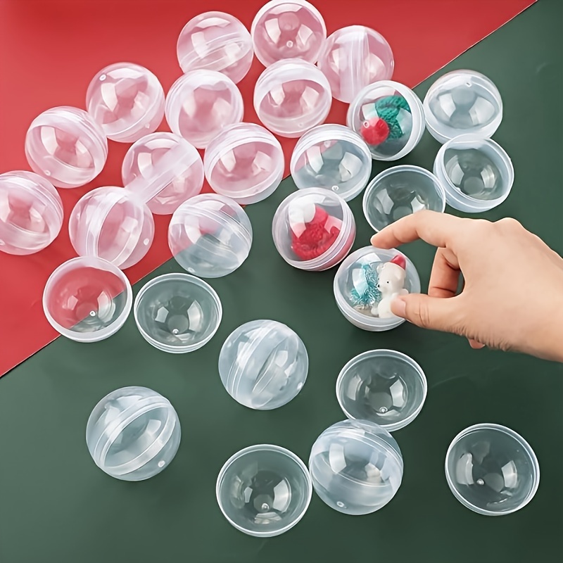 Prize Capsule Toy Machine - 100pcs 명확한 플라스틱 둥근 캡슐 빈