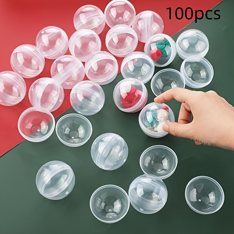 100pcs 명확한 플라스틱 둥근 캡슐 빈 - Gumb - Prize Capsule Toy Machine 리뷰 및 가격