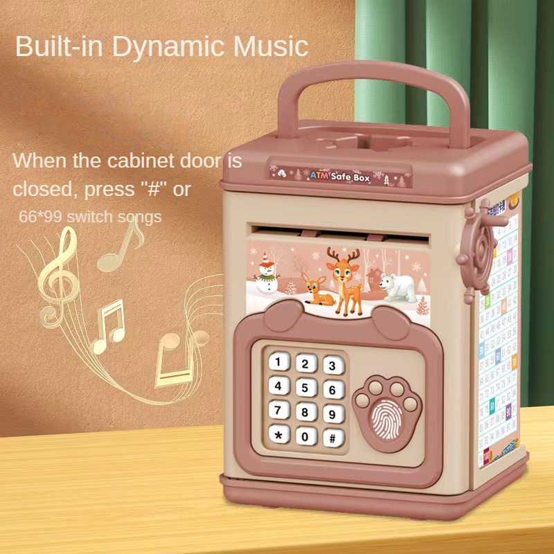 지문이있는 돈 상자 돼지 저금통 동전 용 전자 ATM  - Coin Operated Kiddie Ride 리뷰 및 가격